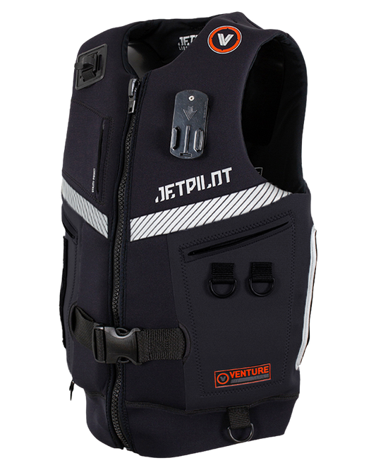 Jetpilot Venture Mens Neo Vest - Black/Black Life Jackets - Mens - Trojan Wake Ski Snow