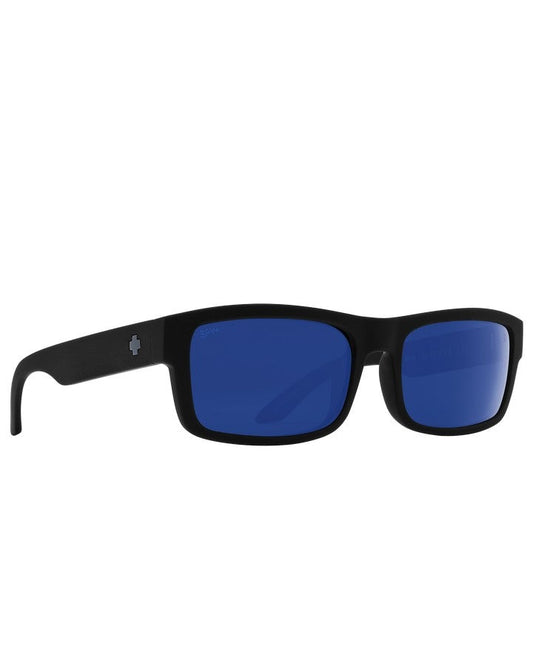 Spy Discord Lite Matte Black - Happy Bronze Polar With Blue Spectra Mirror Sunglasses - Trojan Wake Ski Snow