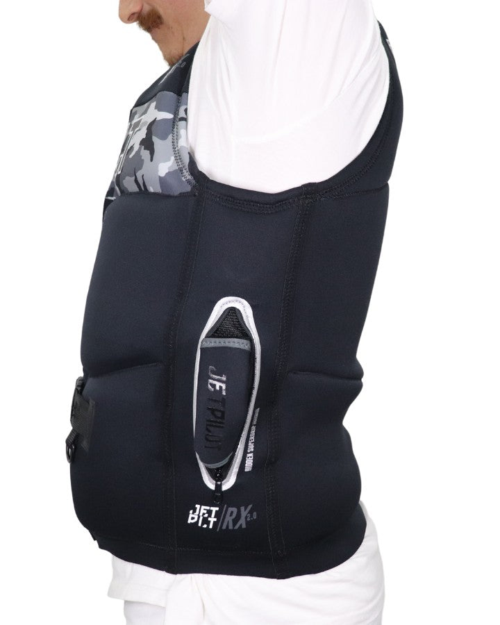 Jetpilot RX Mens Vest - Black/Camo - 2022 Life Jackets - Mens - Trojan Wake Ski Snow