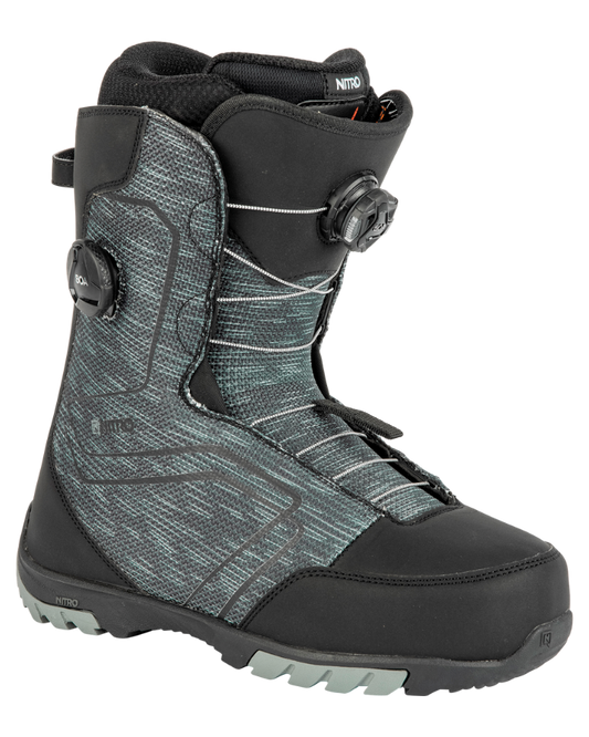 Nitro Sentinel BOA Snowboard Boots - Black - 2023 Men's Snowboard Boots - Trojan Wake Ski Snow