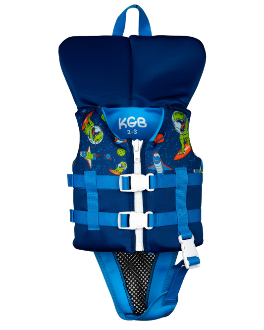 KGB Junior Boys Vest With Collar - Out of Space Life Jackets - Kids - Trojan Wake Ski Snow