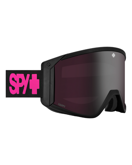 Spy Raider Snow Goggles - Neon Pink / Happy ML Rose Black Spectra Mirror - 2023 Snow Goggles - Mens - Trojan Wake Ski Snow