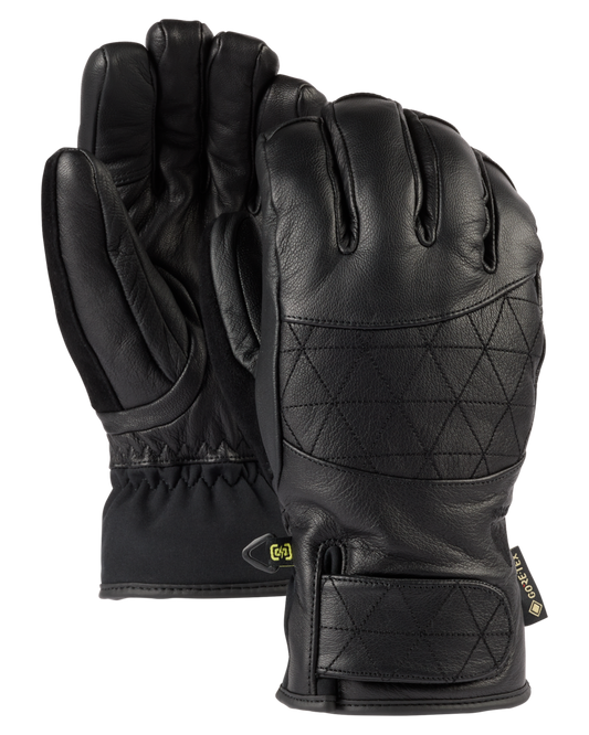 Burton Women's Gondy Gore-Tex Leather Snow Gloves - True Black Women's Snow Gloves & Mittens - Trojan Wake Ski Snow