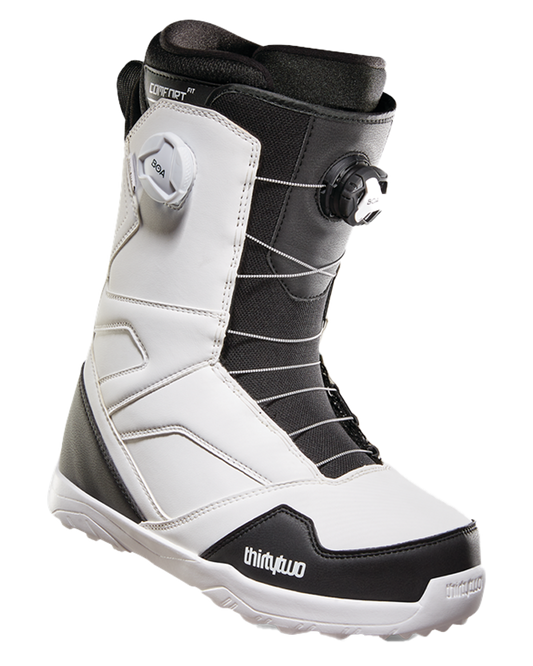 Thirtytwo Stw Double Boa Snowboard Boots - White - 2023 Snowboard Boots - Mens - Trojan Wake Ski Snow