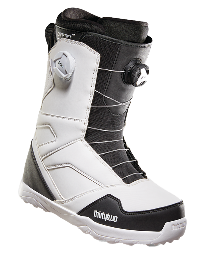 Thirtytwo Stw Double Boa Snowboard Boots - White - 2023 Men's Snowboard Boots - Trojan Wake Ski Snow