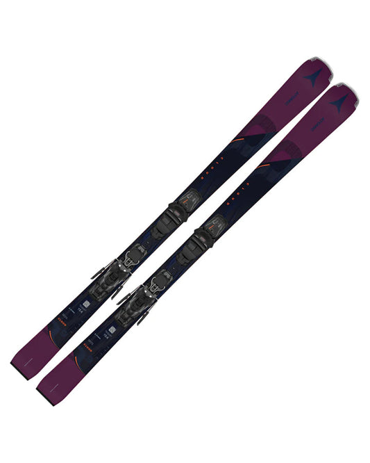 Atomic Cloud Q9 Women's Snow Skis + M10 GW Bindings - Black / Berry - 2024 Women's Snow Skis - Trojan Wake Ski Snow
