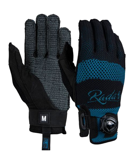 Radar Engineer BOA Waterski Gloves - Black / Blue Waterski Gloves - Trojan Wake Ski Snow
