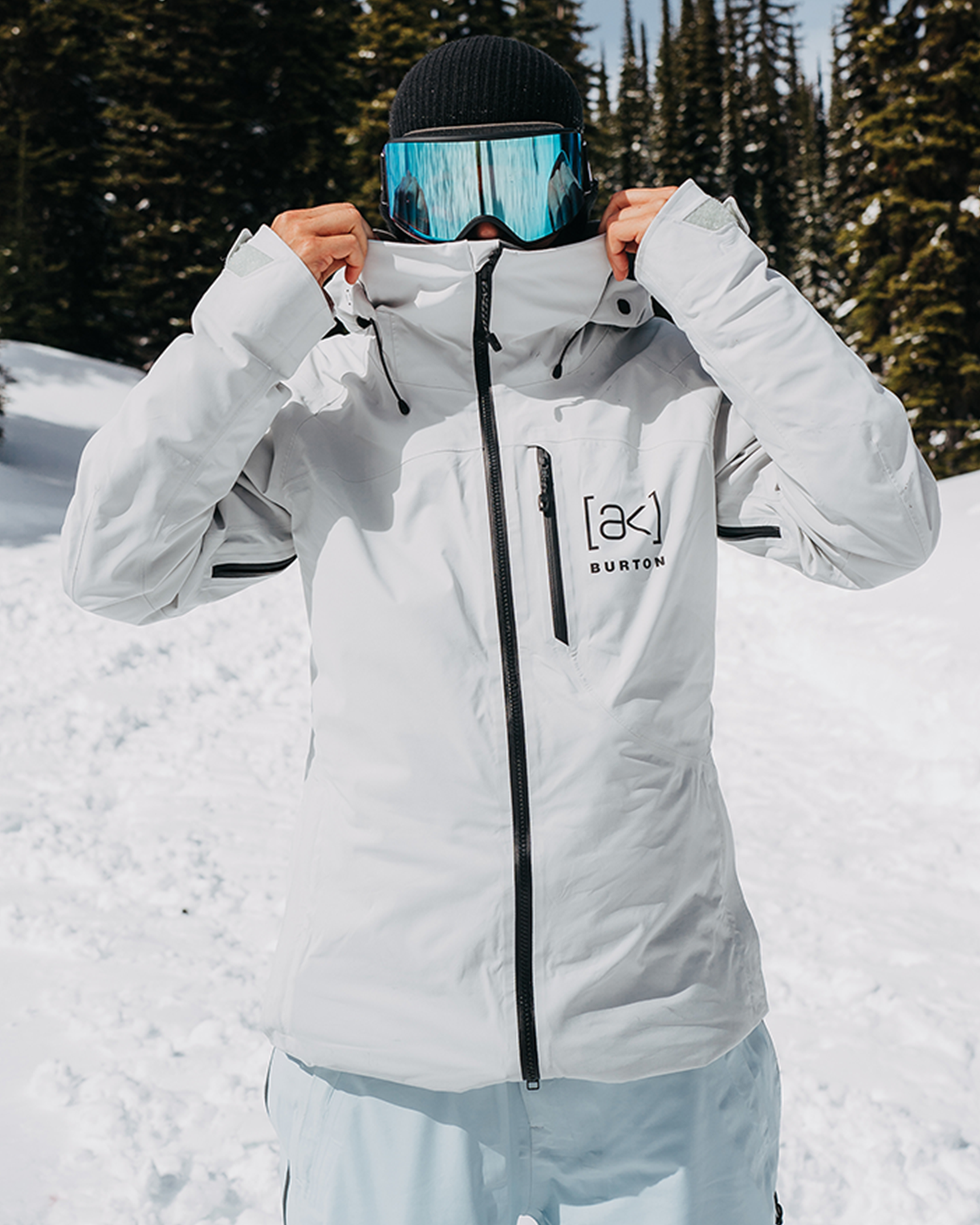 Burton Women's [ak]® Embark Gore‑Tex 2L Snow Jacket - Gray Cloud Women's Snow Jackets - Trojan Wake Ski Snow