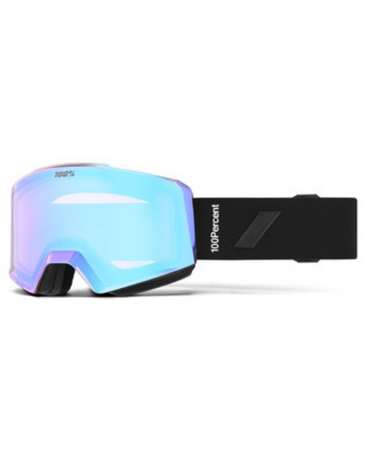100% Norg HiPER Snow Goggles - Black / Red Mirror - 2023 Men's Snow Goggles - Trojan Wake Ski Snow