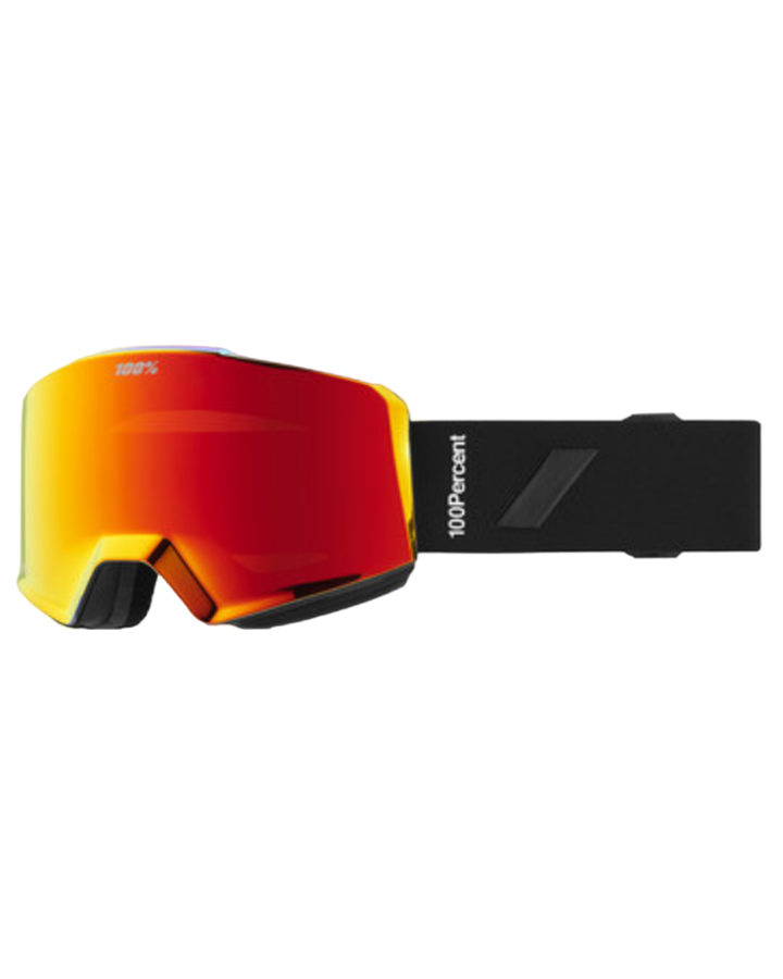 100% Norg HiPER Snow Goggles - Black / Red Mirror - 2023 Snow Goggles - Mens - Trojan Wake Ski Snow