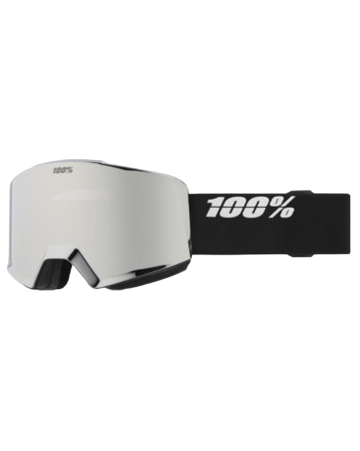 100% Norg HiPER Snow Goggles - Black / Silver Mirror - 2023 Snow Goggles - Mens - Trojan Wake Ski Snow