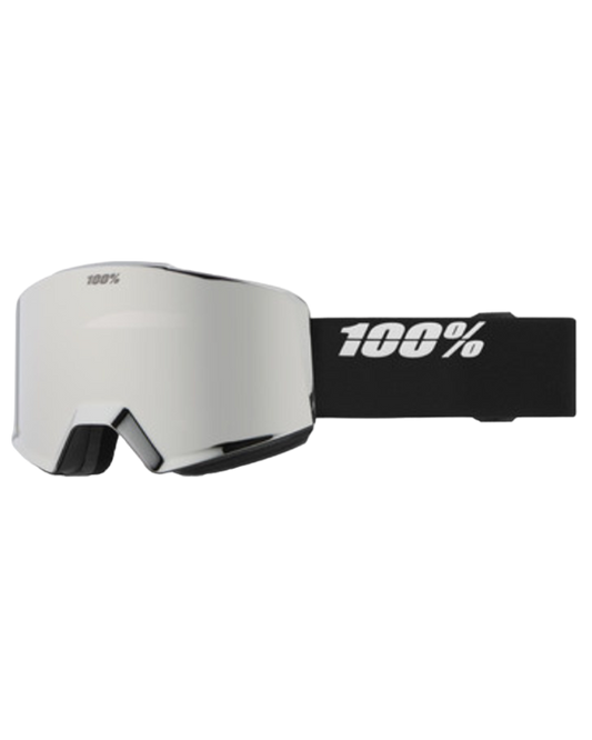 100% Norg HiPER Snow Goggles - Black / Silver Mirror - 2023 Snow Goggles - Mens - Trojan Wake Ski Snow