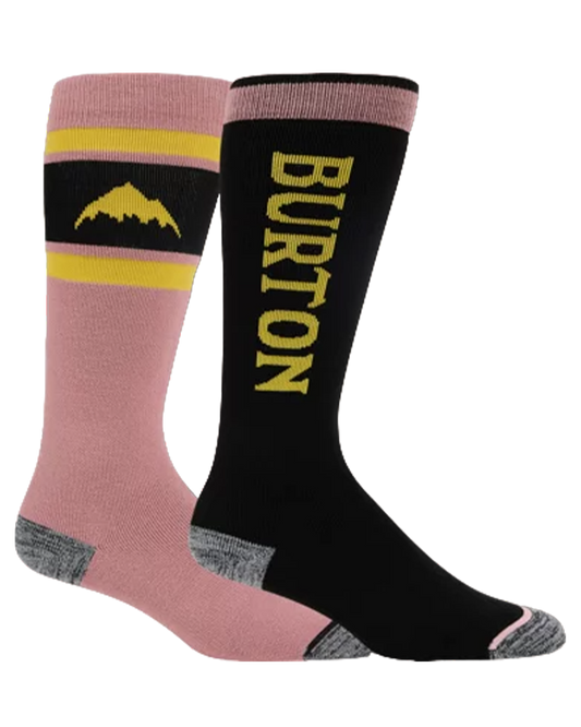 Burton Women's Weekend Midweight Socks 2-Pack - Powder Blush Socks - Trojan Wake Ski Snow