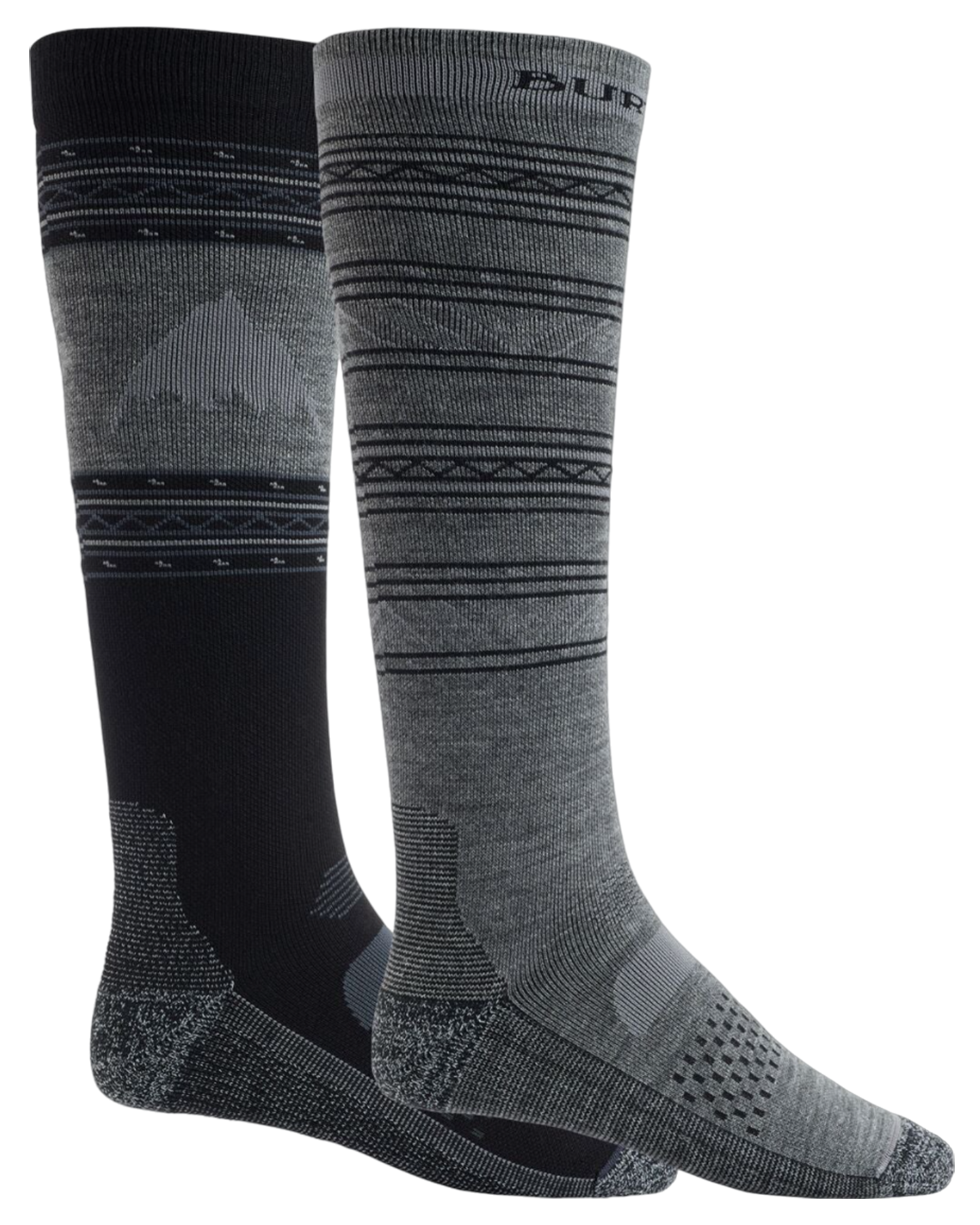 Burton Men's Performance Lightweight Sock 2-Pack - True Black Socks - Trojan Wake Ski Snow
