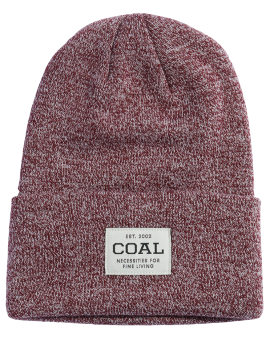 Coal The Uniform Beanie - Dark Burgundy Marl - 2023 Beanies - Trojan Wake Ski Snow