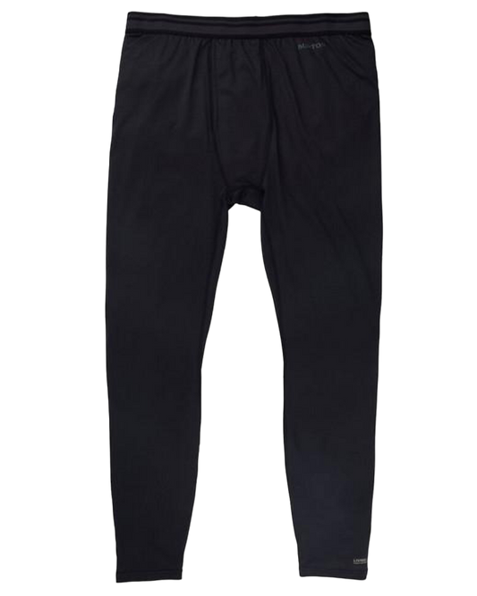 Burton Men's Lightweight X Base Layer Pants - True Black Men's Thermals - Trojan Wake Ski Snow