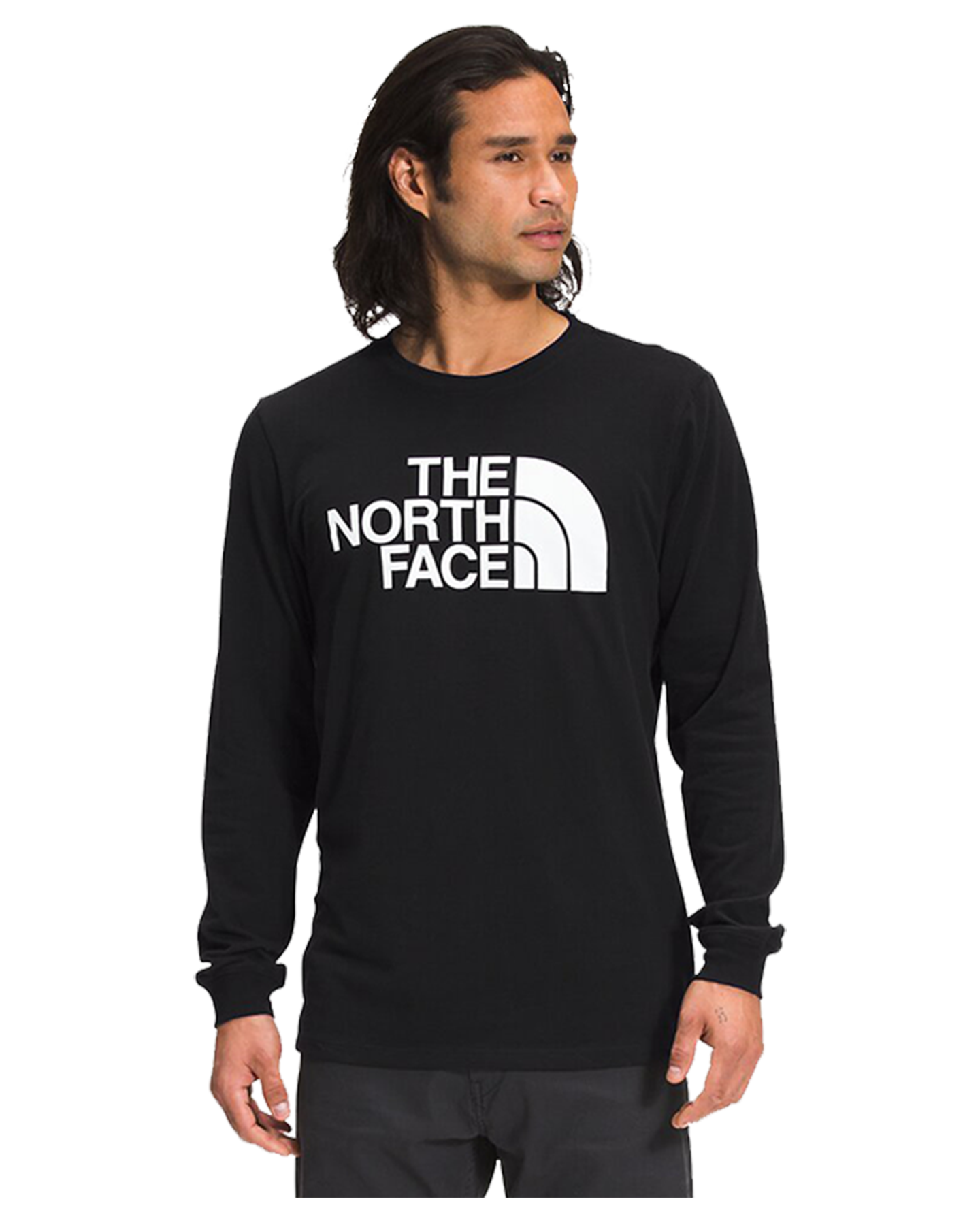 The North Face Men's L / S Half Dome Tee - TNF Black / TNF White Shirts & Tops - Trojan Wake Ski Snow