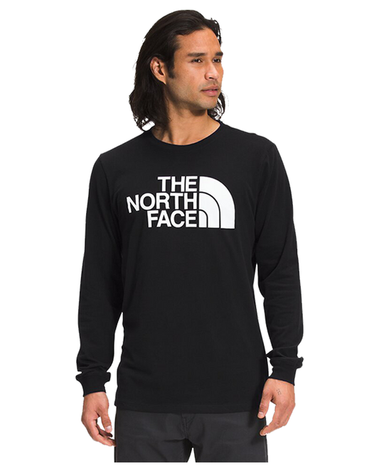 The North Face Men's L / S Half Dome Tee - TNF Black / TNF White Shirts & Tops - Trojan Wake Ski Snow