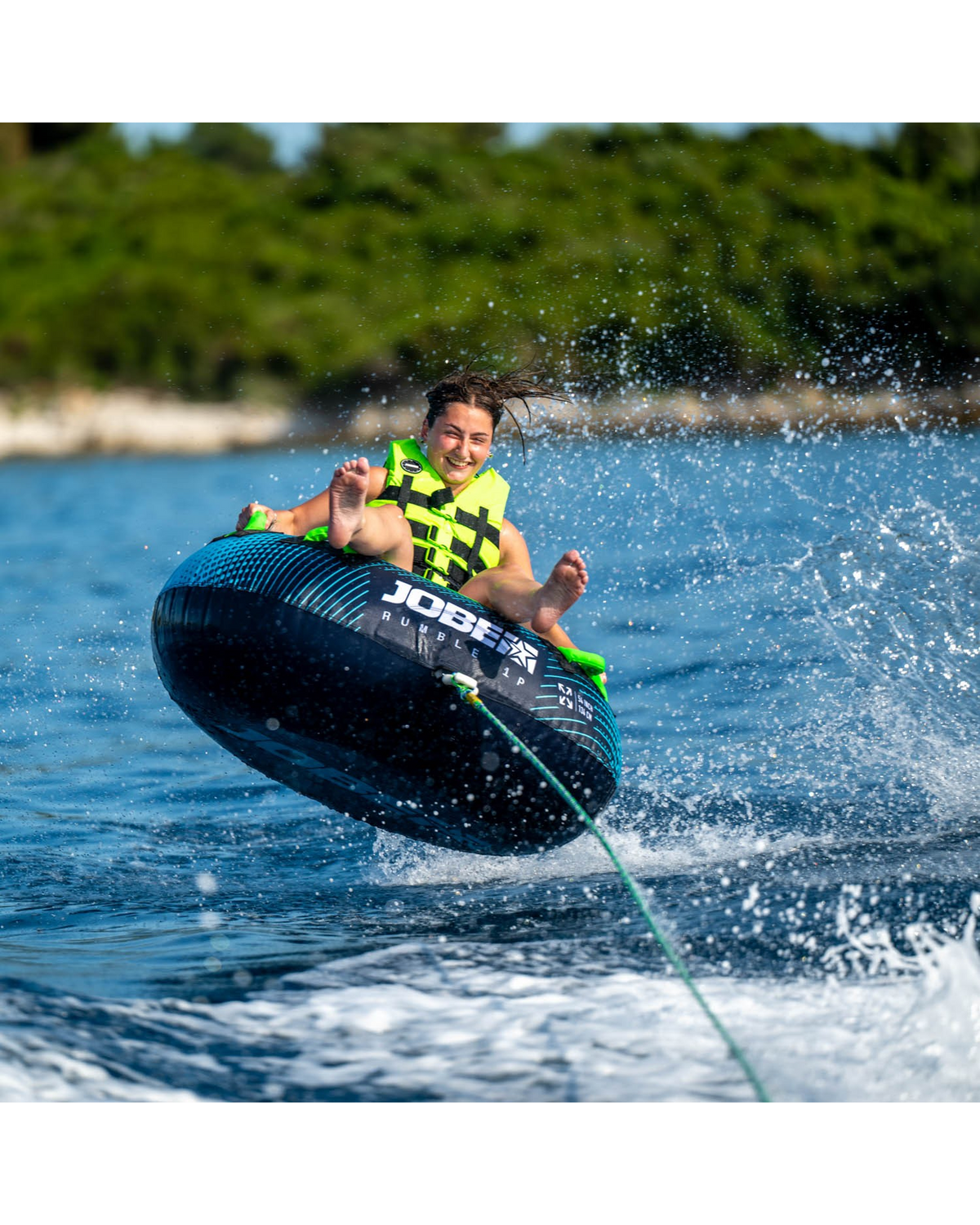 Jobe Rumble Tube - Teal Tubes - Trojan Wake Ski Snow