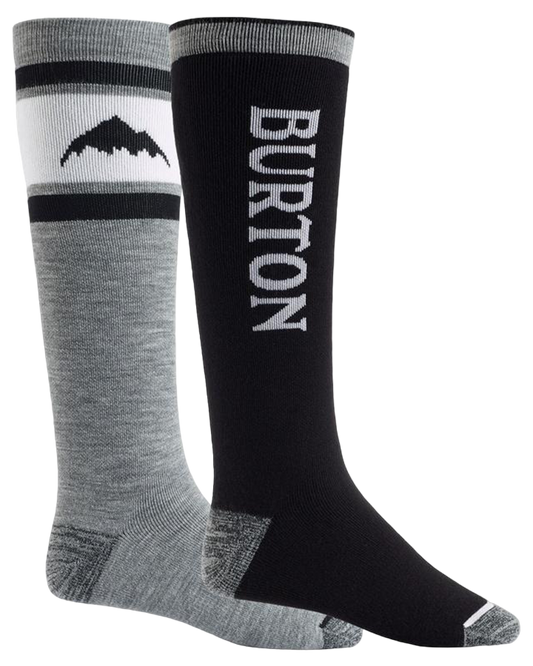 Burton Men's Weekend Midweight Socks 2-Pack - True Black Socks - Trojan Wake Ski Snow
