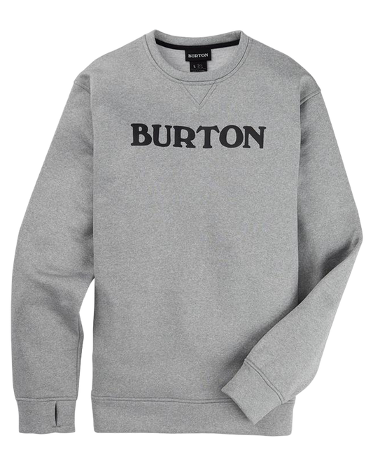 Burton Men's Oak Pullover Crew - Gray Heather Hoodies & Sweatshirts - Trojan Wake Ski Snow