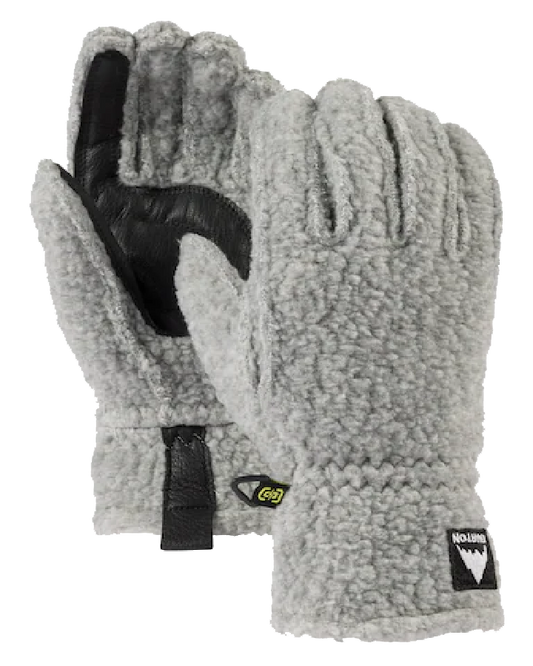 Burton Womens Stovepipe Fleece Gloves - Gray Heather - 2023 Women's Snow Gloves & Mittens - Trojan Wake Ski Snow