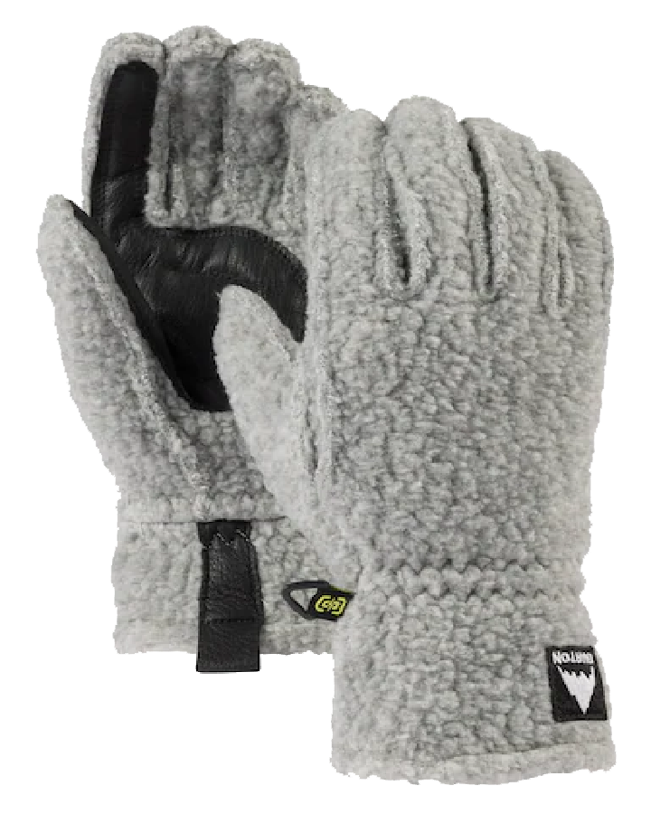 Burton Womens Stovepipe Fleece Gloves - Gray Heather - 2023 Women's Snow Gloves & Mittens - Trojan Wake Ski Snow