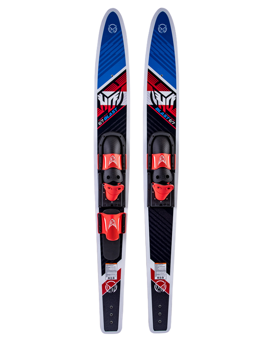 HO Blast Combo Waterskis HS/RTS - 2024 Trainer Waterskis - Trojan Wake Ski Snow