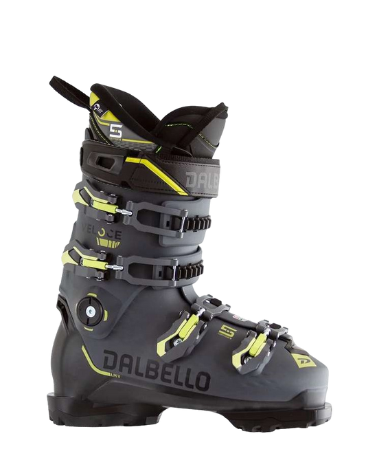Dalbello Veloce 110 Grip Walk Ski Boot - Black / Grey / Acid Yellow - 2022 Men's Snow Ski Boots - Trojan Wake Ski Snow