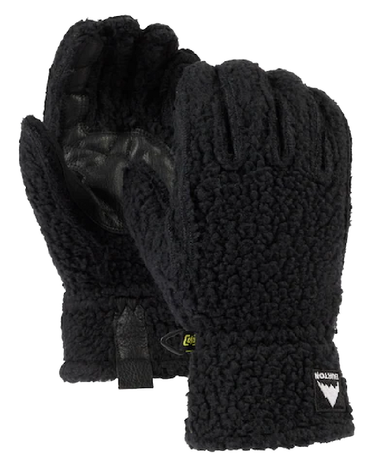 Burton Womens Stovepipe Fleece Gloves - True Black Heather - 2023 Women's Snow Gloves & Mittens - Trojan Wake Ski Snow
