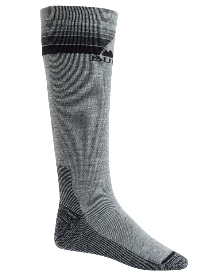 Burton Men's Midweight Emblem Socks - Gray Heather Socks - Trojan Wake Ski Snow