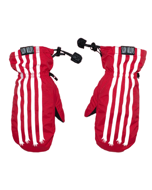 Salmon Arms Classic Mitt - Stripes / Red - 2023 Men's Snow Gloves & Mittens - Trojan Wake Ski Snow
