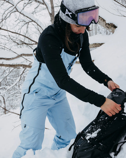 Burton Women's [ak]® Kimmy Gore‑Tex 3L Stretch Bib Snow Pants - Moonrise Women's Snow Bibs - Trojan Wake Ski Snow