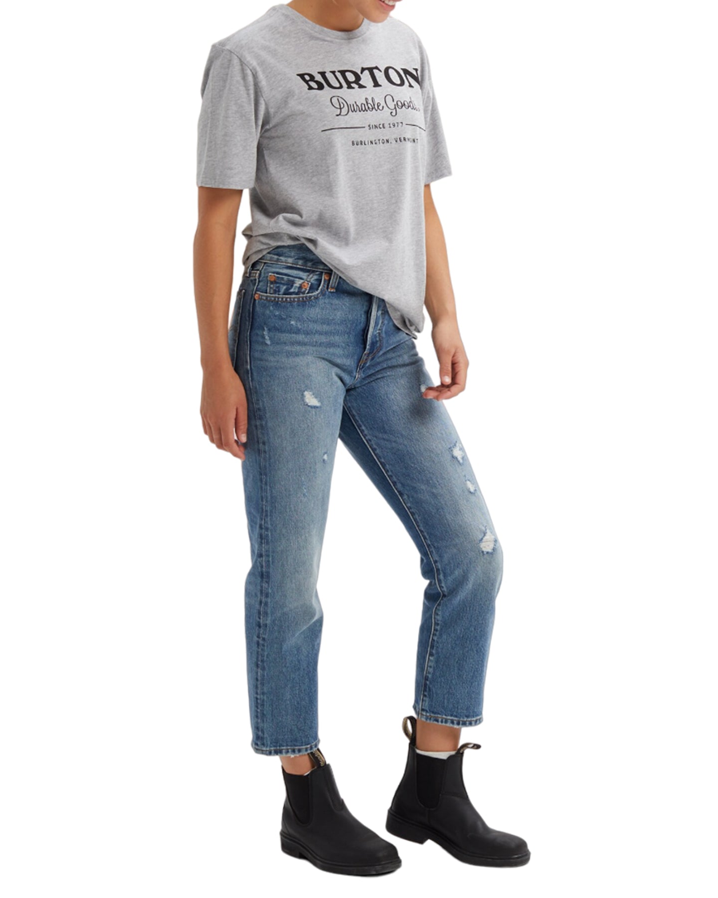 Burton Durable Goods Short Sleeve T-Shirt - Gray Heather Shirts & Tops - Trojan Wake Ski Snow
