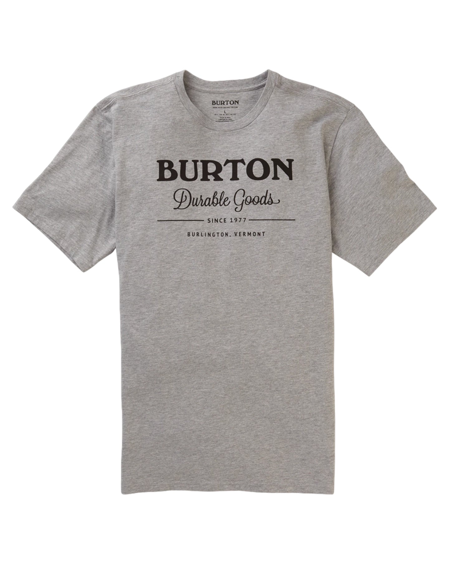 Burton Durable Goods Short Sleeve T-Shirt - Gray Heather Shirts & Tops - Trojan Wake Ski Snow