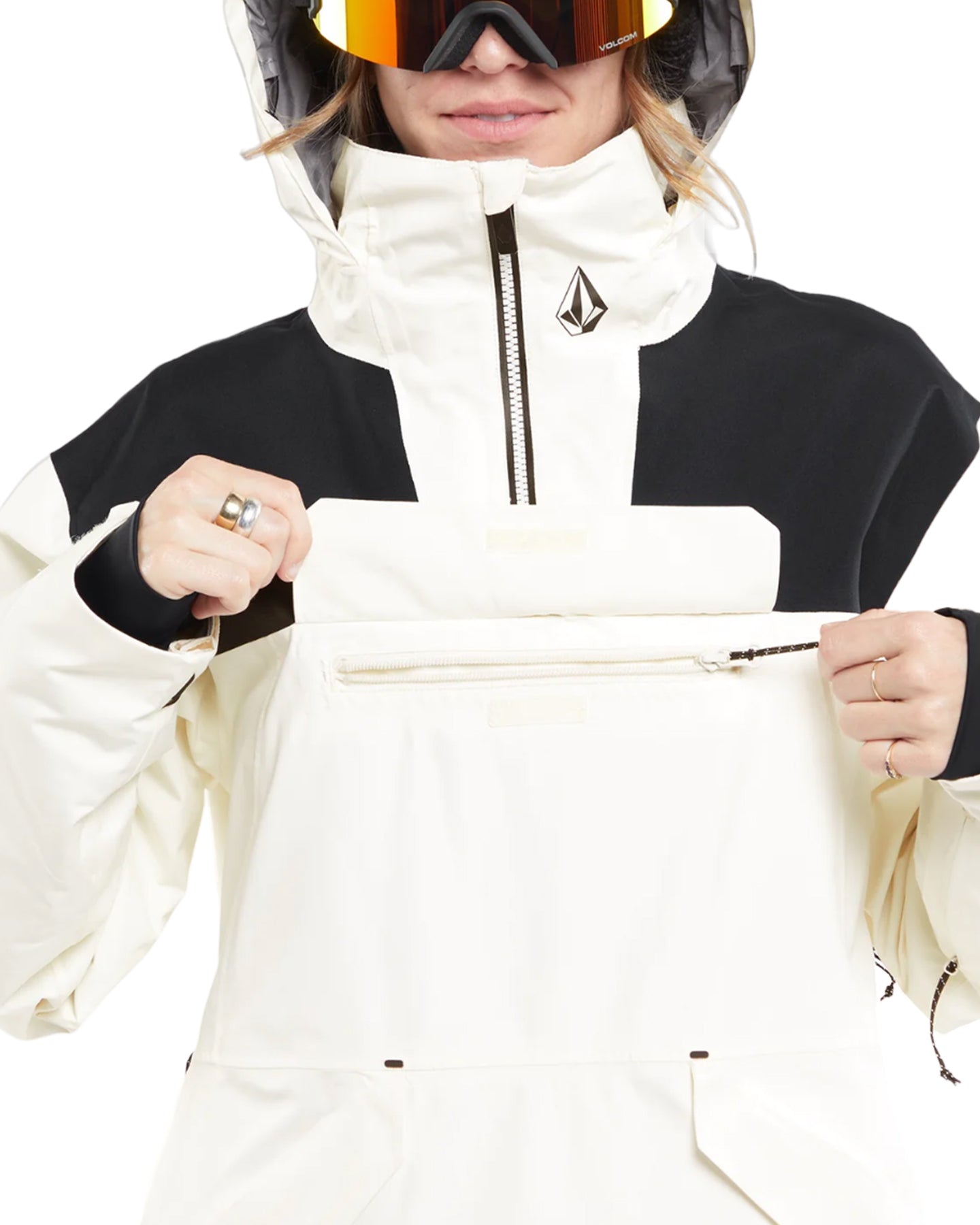 Volcom Fern Ins Gore Pullover - Moonbeam Women's Snow Jackets - Trojan Wake Ski Snow