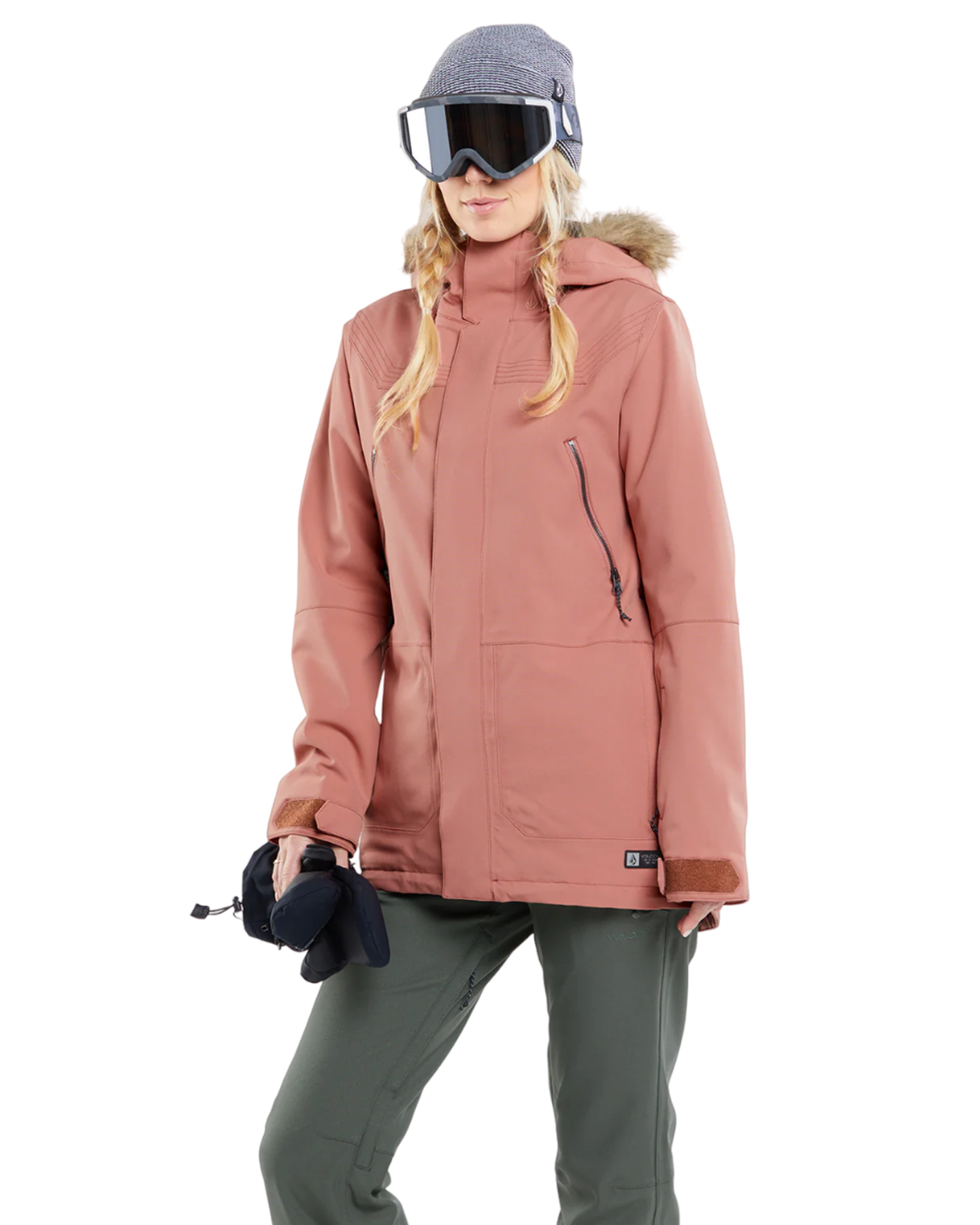 Volcom Shadow Ins Jacket - Earth Pink Women's Snow Jackets - Trojan Wake Ski Snow
