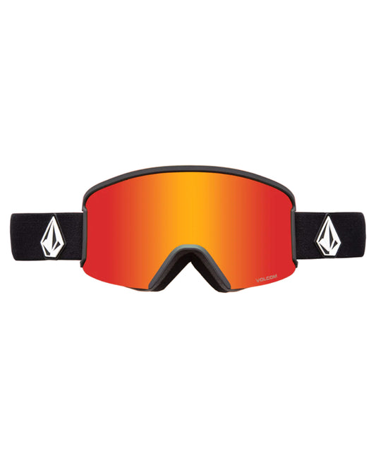 Volcom Garden Matte Black Goggles - Red Chrome Snow Goggles - Mens - Trojan Wake Ski Snow