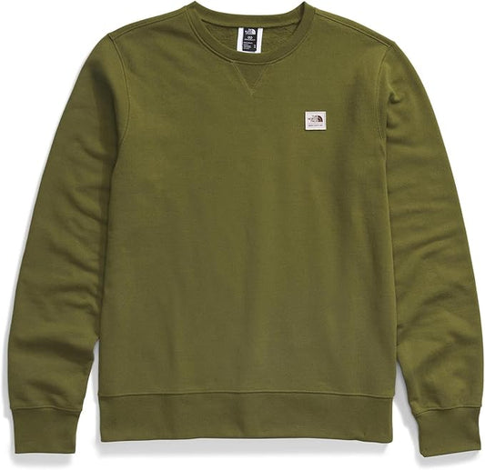 The North Face Men's Heritage Patch Crew - Forest Olive Men's Hoodies - Trojan Wake Ski Snow
