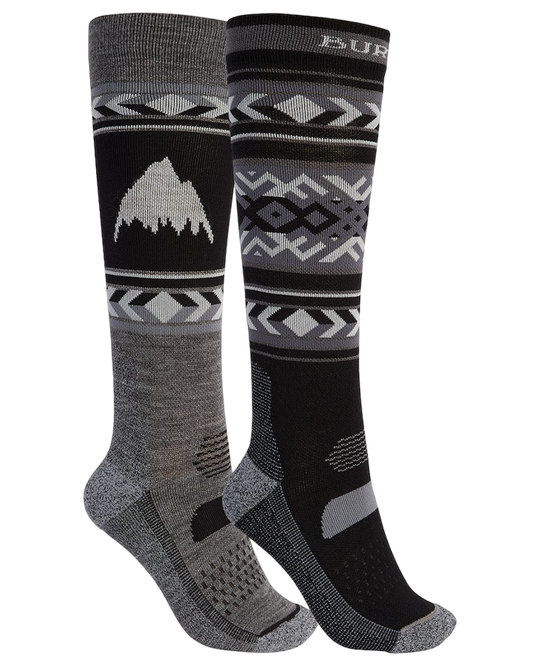 Burton Women's Performance Lightweight Sock 2-Pack - True Black Socks - Trojan Wake Ski Snow