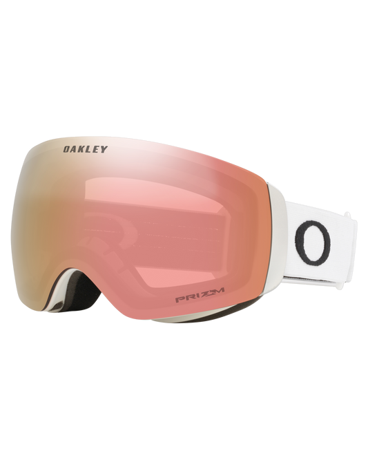 Oakley Flight Deck M Snow Goggles - Matte White/Prizm Snow Rose Gold Iridium Lens