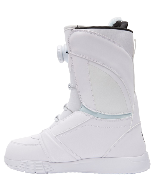 DC Lotus BOA Womens Snowboard Boots - White/White/Black - 2023 Snowboard Boots - Womens - Trojan Wake Ski Snow