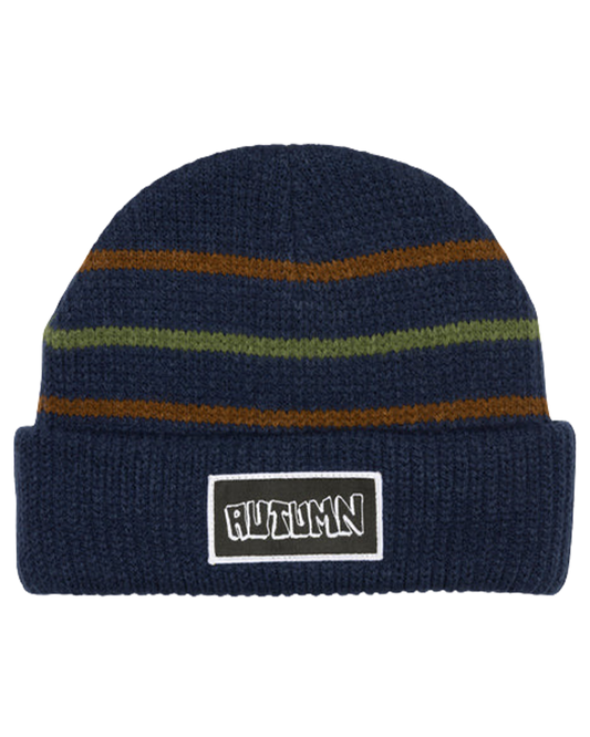 Autumn Vintage Beanie - Navy Unisex Beanies - Trojan Wake Ski Snow