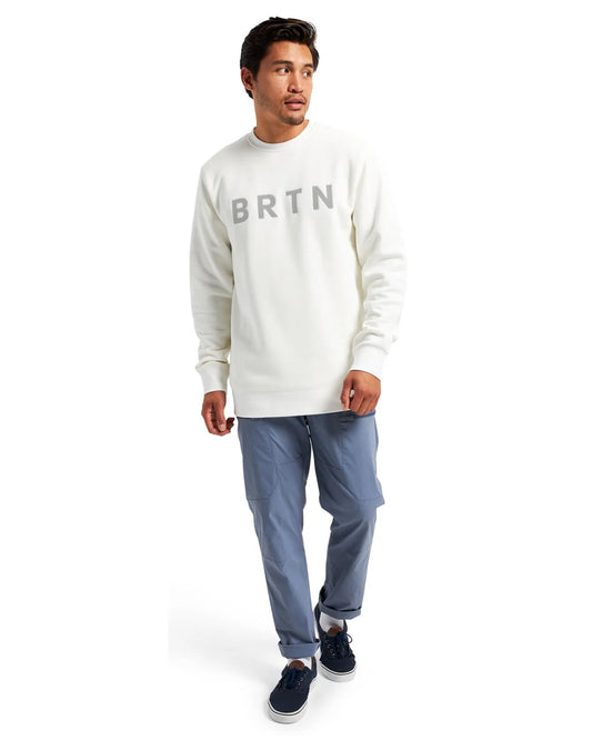 Burton Brtn Crewneck Sweatshirt - Stout White Hoodies & Sweatshirts - Trojan Wake Ski Snow
