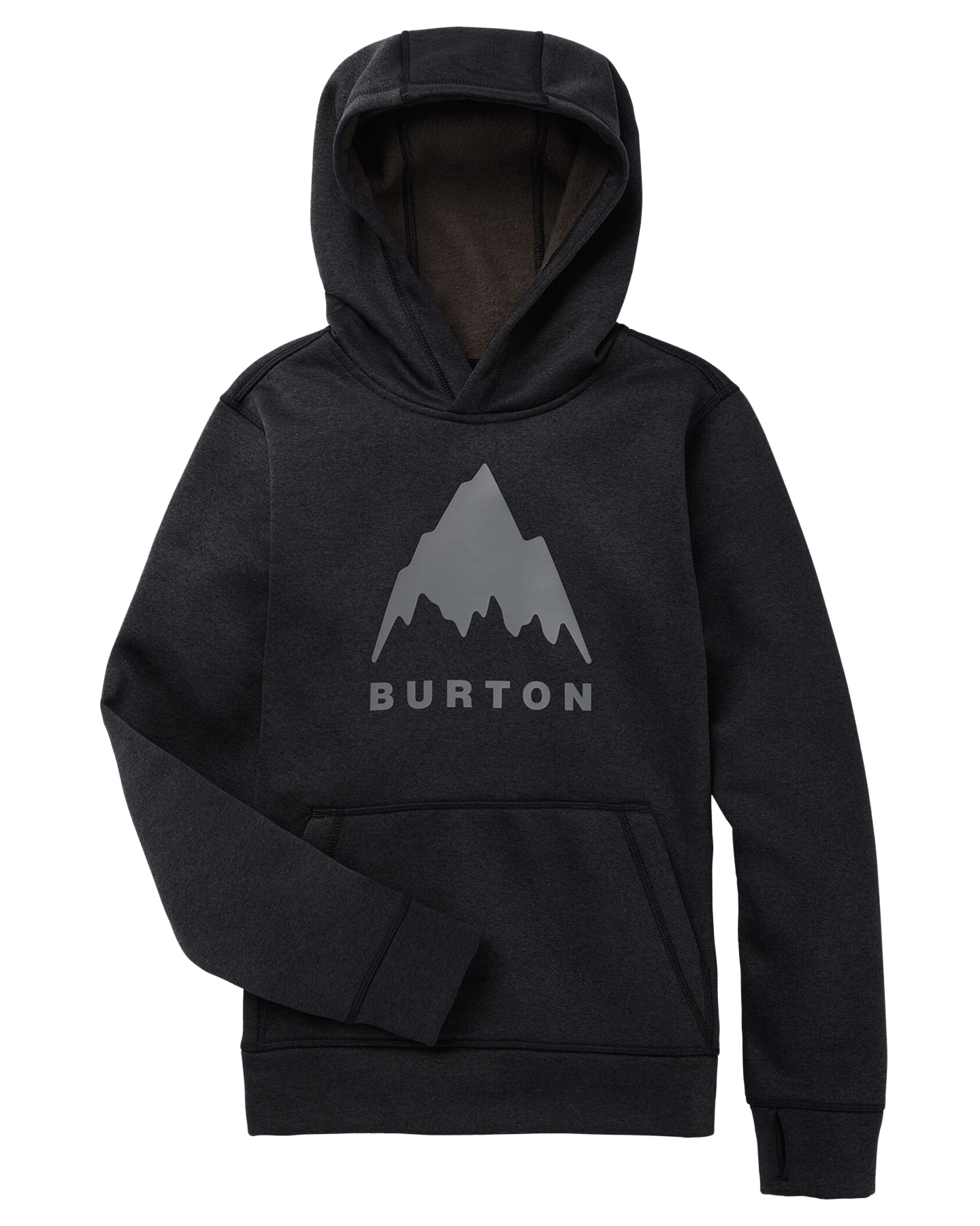 Burton Kids' Oak Pullover Hoodie - True Black Heather Hoodies & Sweatshirts - Trojan Wake Ski Snow