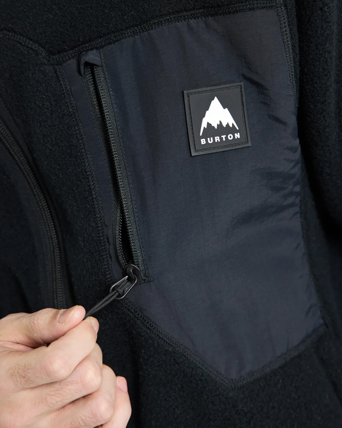 Burton Men's Cinder Full-Zip Fleece - True Black Jackets - Trojan Wake Ski Snow