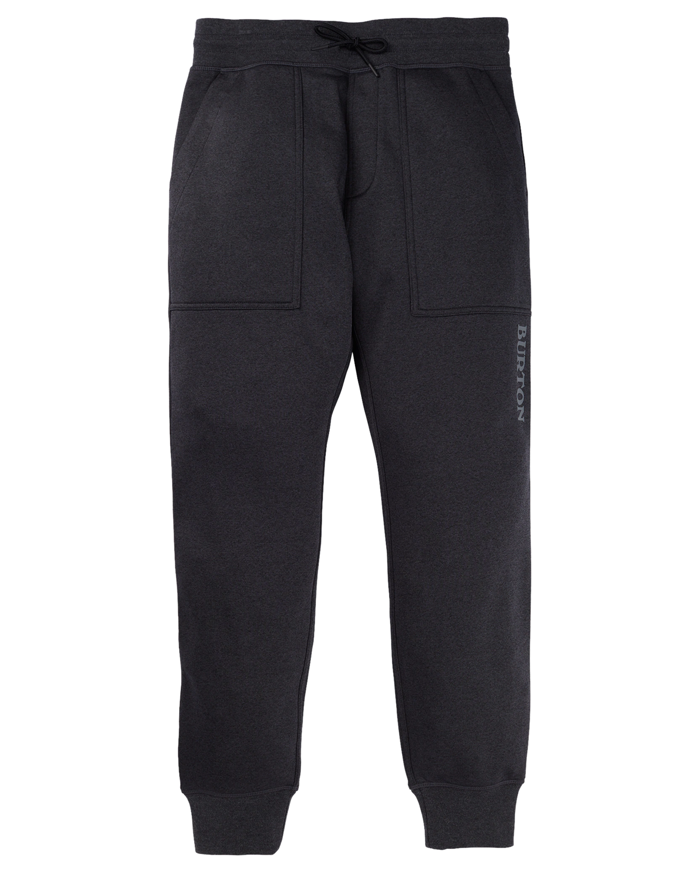 Burton Men's Oak Fleece Pants - True Black Heather Pants - Trojan Wake Ski Snow