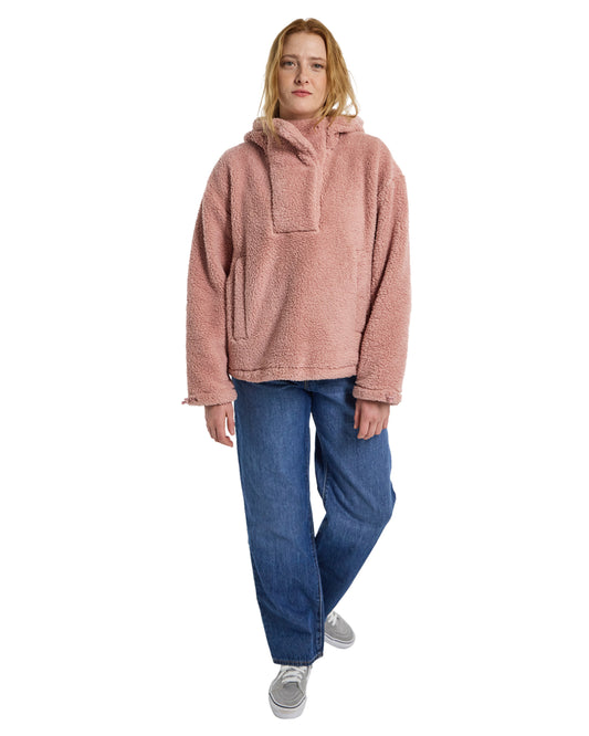 Burton Women's Lemma Fleece Pullover - Powder Blush Hoodies & Sweatshirts - Trojan Wake Ski Snow
