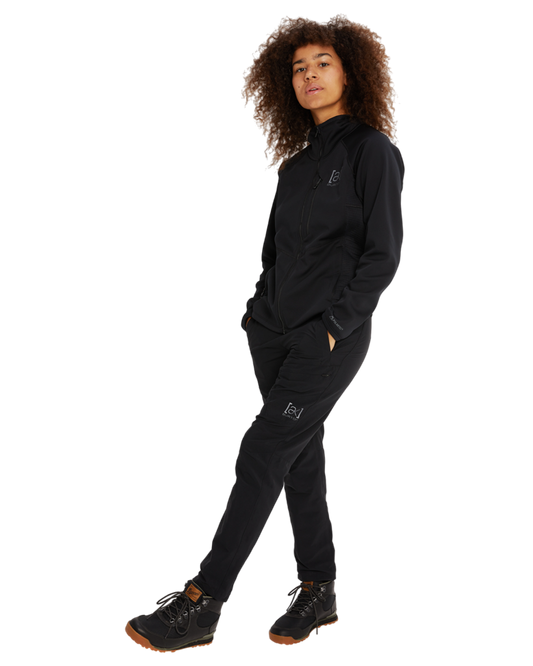 Burton Women's [ak]® Helium Power Grid™ Full-Zip Fleece - True Black Jackets - Trojan Wake Ski Snow