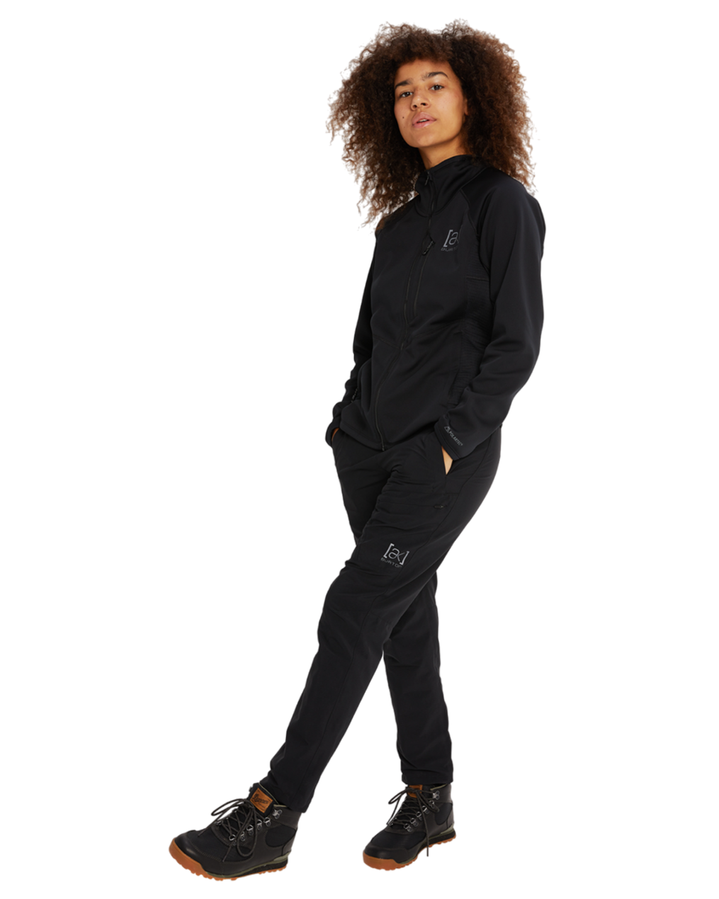 Burton Women's [ak]® Helium Power Grid™ Full-Zip Fleece - True Black Jackets - Trojan Wake Ski Snow